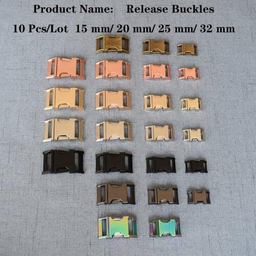 10 Pcs/Lot 15mm 20mm 25mm 32mm Metal Backpack Strap Quick Side Release Buckle For Bag Luggage Outdoor DIY Accessories RB325