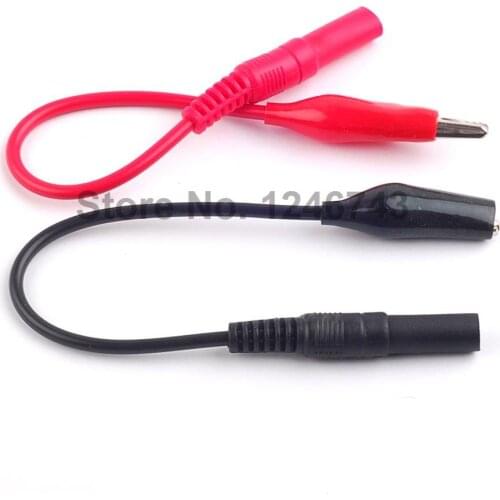 MultiMeter Test Lead & Alligator Crocodile Clip Electrical Clamp For Fluke Meter Testing Probe Red+Black Promotion