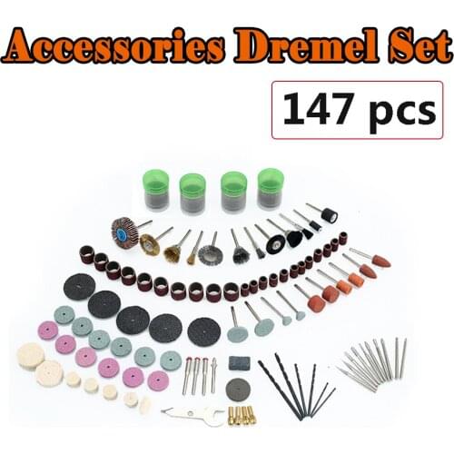 147Pcs Grinding Sanding Polishing Electric Drill Multi Rotary Tool Wheel Accessory Kit Set For Dremel