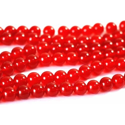Natural red jades stone smooth round chalcedony loose beads 4mm 6mm 8mm 10mm 12mm 14mm high grade jewelry making 15inch B31