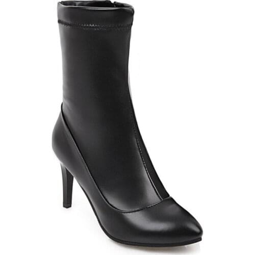 A new high in the fall and winter of 2017 with thin leg pointed fine with female boots tube Martin boots for 1013