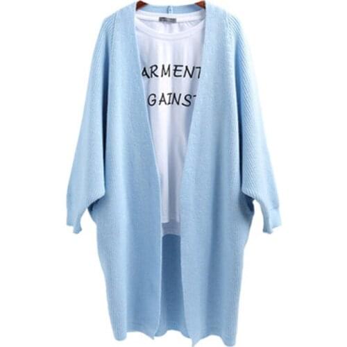 New Spring Autumn Womens Cardigans Loose Plus Size Female Overcoats Lady Knitted Sweaters Casual Long Coats Outerwear Solid