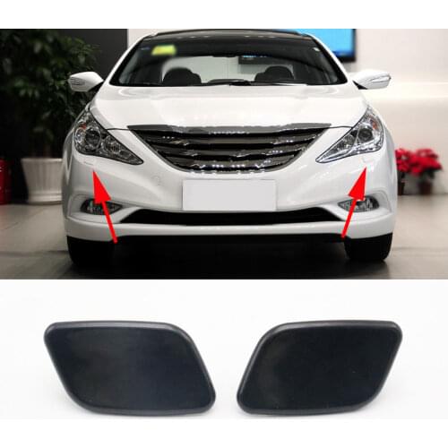 One Pair for Hyundai I45 SONATA YF 2010 2011 2012 2013 Auto Head Light Lamp Washer Spray Nozzle Jet Pump Actuator Cover Cap
