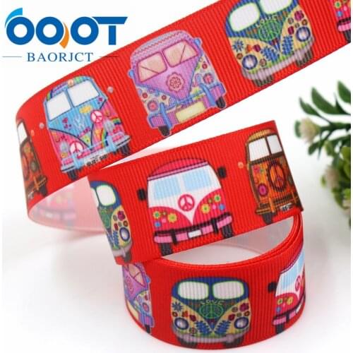 OOOT BAORJCT I-19525-1325,25mm 10yards Car grosgrain Ribbons Thermal transfer Printed ,DIY Gift wrapping materials