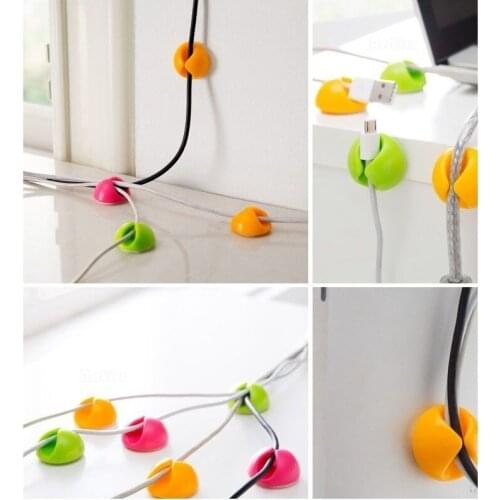 Cable Winder Organizer Under Desk Cable Management Protection Wire Clips Cord Wrap Cabo Holder Earphone Mobile Phone Accessories