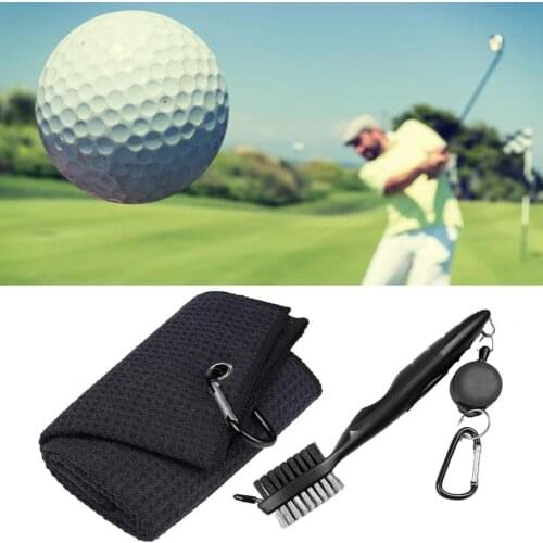 Golf Club Brush Heavy-duty Anti-shedding Golf Accessories Golf Cleaning Tool Brush Towel Kit for Golf