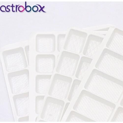 Sewing & Fabric Crystal glass Rhinestones white Plastic Square Lattice Storage Protective Crystal Security Storage Rivoli Drop