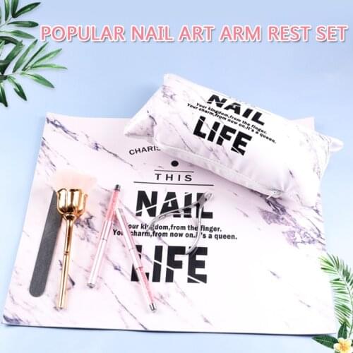 TSZS 1pcs/lot 2020 New Design Nail Hand Holder Foldable Washable Hand Pillow Nail Art Arm Rest Manicure Tool Table Mat