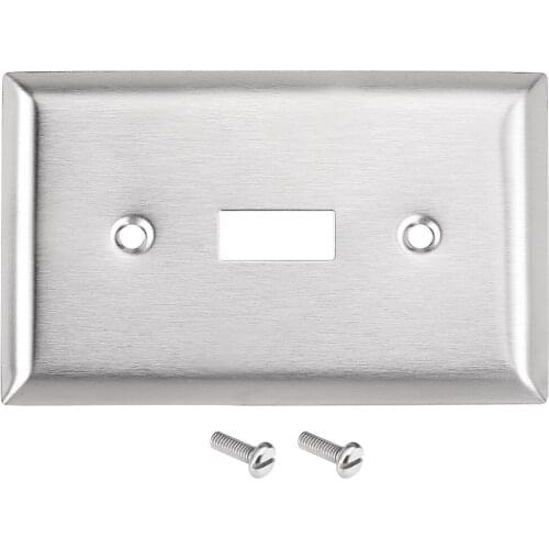 Uxcell Classic Single Toggle Decorative Wall Plate Switch Plate Cover Stainless 2.76-inch x 4.49-inch for Light Switch