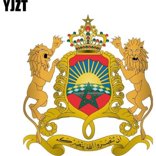 YJZT 11.6CM*12.5CM Car Styling Morocco Coat Of Arms Decal Shield Body Car Sticker 6-2131