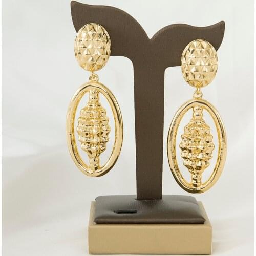 Women city dangle earring gold color party jewelry for women mother festival Earring wedding gift for women 2020 new design