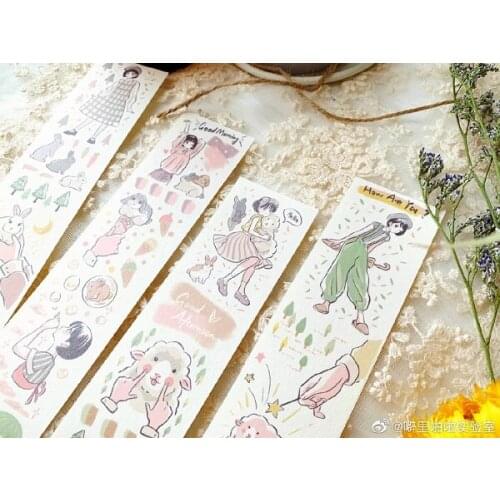 1 Loop Loop Washi Masking Tape Sample Forest Girls Character Lab Decoration