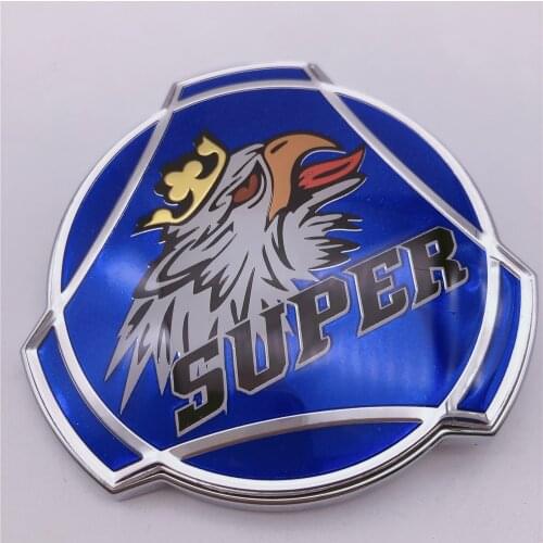 1PC Blue White Griffin Head SUPER Logo For Scania Truck Front Grill Grille Emblem Hood Badge 1401610