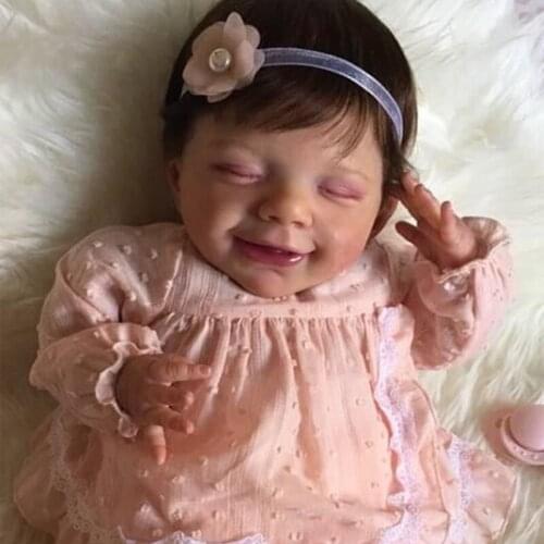 20" soft reborn baby doll sleeping April newborn bebe alive soft silicone dolls toy for children gift