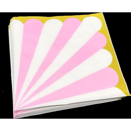 20pcs/pack pink stripes disposable napkins pink theme birthday party decoration striped napkins baby shower party supplies
