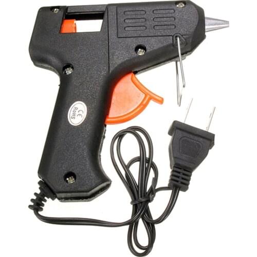 20W 110v-240v Suit for 7mm Glue Sticks Electric Glue Gun Sticks Trigger Art Craft Repair Heating Hot Melt Tool US Plug
