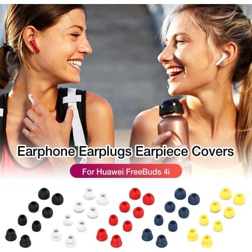 3Pairs Silicone Earphone Earplugs Earpiece Covers For Huawei FreeBuds 4i Earphone Dust-proof Anti-slip Replacement Earplug