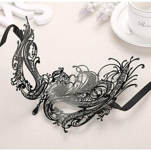 3pcs/lot Women Sexy Metal Eye Clipping Mask Venetian Masquerade for Party Club Fancy Halloween Dress