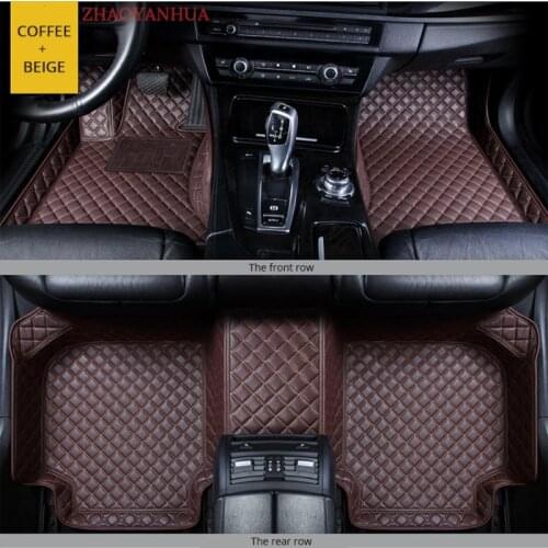 Custom Car Floor Mat For Toyota Camry 40 50 70 2018 2019 year hybrid 5seats Car Accessories Leather Carpet Floor Mats