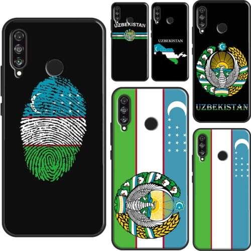 Uzbekistan Flag Coat Of Arms For Huawei P30 Lite P40 P20 Pro Nova 5T P Smart 2019 Case For Honor 10X Lite 9X 8X 10i