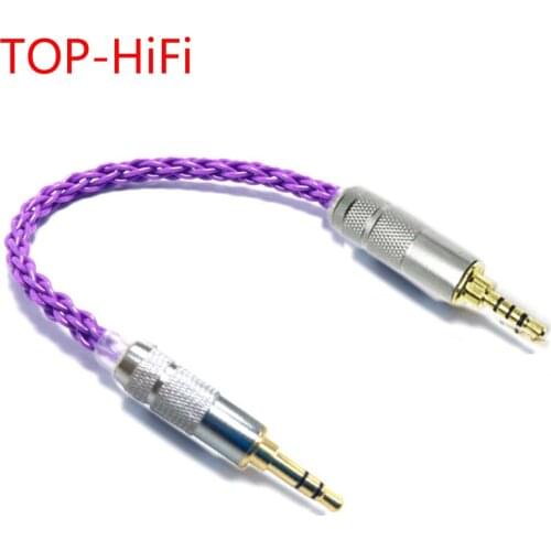 TOP-HiFi DIY 2.5mm TRRS Balance Male to 3.5mm Stero Male 7n Silver Plated Audio Adapter Male to Male Aux Cord Cable