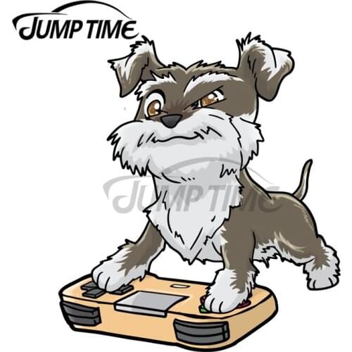 JumpTime 13 x 10.3cm Schnauzer Gamepad Gaming Kawaii Personality Decal Windows Car Assessoires Stickers Trunk Occlusion Scratch
