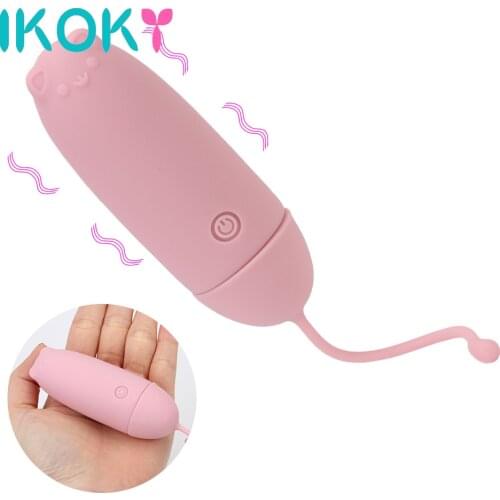 IKOKY Vaginal Balls Adult Product Mini Cat Vibrating Egg G-spot Vibrator Sex Toys For Women Couples Female Masturbation Sex Shop