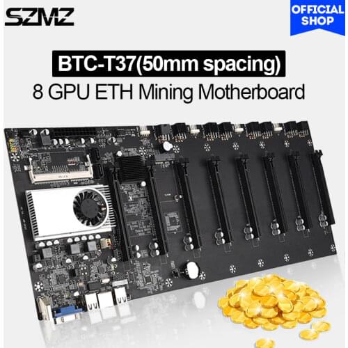 SZMZ Cryptocurrency Mining Rig Motherboard 8 GPU eth Combo with CPU Mineradora Criptomoedas Plate Carte Mere Mining Laca Base