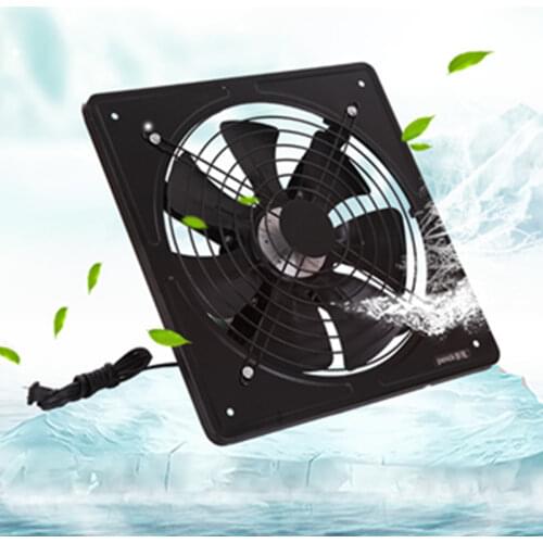 220V 12 inch Metal Exhaust Fan High Speed Air Extractor Window Ventilation Fan for Kitchen Ventilator Axial Industrial Wall Fan