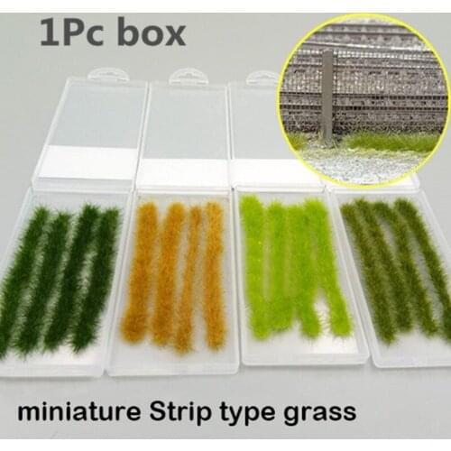 1Pack Miniature Strip Type Grass Model DIY Train Sand Table Building Miniature Scenario Consumables