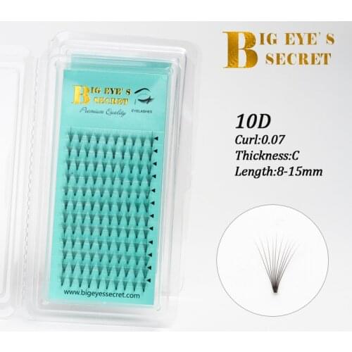Big eyes secret 10D Russian Volume Premade Fans Eyelashes Extension C 0.07 Korean Silk Volume Lashes