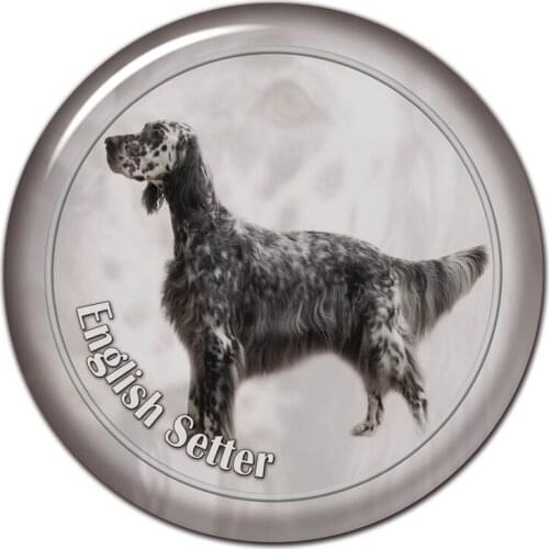B0853# 13CM/17CM Self-Adhesive Decal English Setter Dog V2 Car Sticker Decors on Bumper Rear Window Laptop