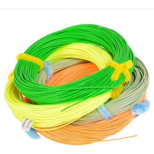 30M 100FT Nylon Rubber Cover Fly Fishing Cord 4F / 5F / 6F / 7F / 8F Fly Fishing Line Weight Forward for Carp Fishing 4 Color