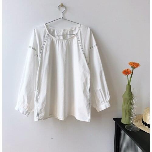 2020 New Puff Sleeve Fashion White Chic Tops For Blouse Boho Elegant Women Spring Shirt