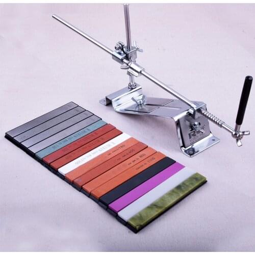 Knife Sharpener Ruixin Pro III All Iron Steel Professional Chef Knife Sharpener Kitchen Sharpening System Fix-angle 4 Whetstone