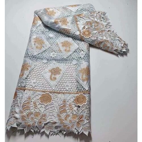 Very Neat Embroidery Soft Guipure Lace 5 Yards Cord Lace Fashion Modern Traditional West African Inspire Fabric Nigerian Dress