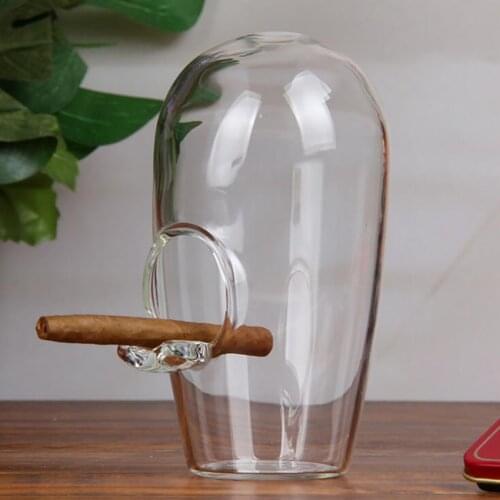 Borosilicate Glass Cigarette Ashtray Clear Ash Holder Heat Resistant Desktop Smoking Ash Tray for Home Office Decoration
