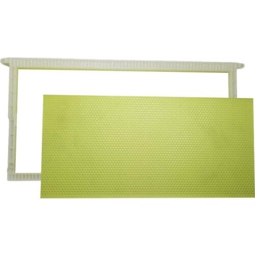 2pcs plastic honeycomb foundation sheet frame beehive frame beekeeping tool supply bee fame hive tool Apis mellifera cultivation