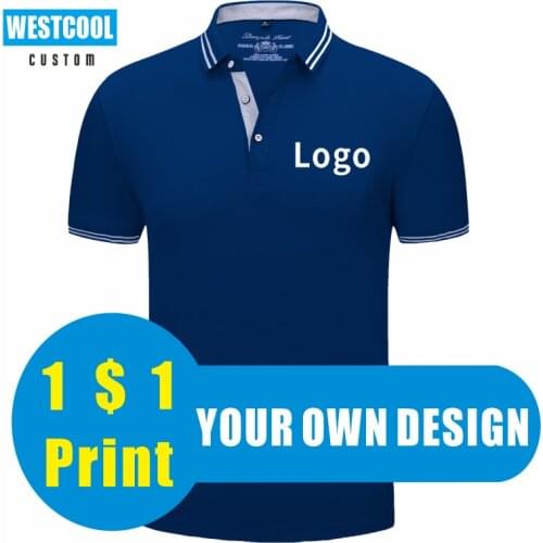 Lapel Polo Embroidery Logo Men And Women Customize Tops Casual Business Polo Shirt Custom Printed Logo Short Sleeve WESTCOOL