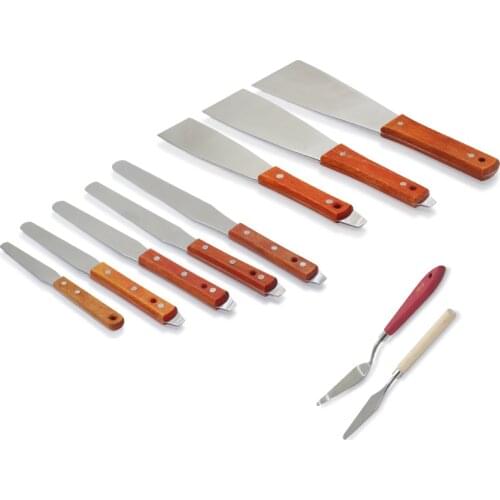 Industrial ink mixing knife stainless steel mixing blade spatula ink knife screen printing tool accessories 4-12 inch