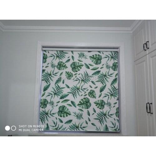 Plant pattern American style rolling screen roller blind roller shutters Shutter shade and shading for office/kitchen/bathroom