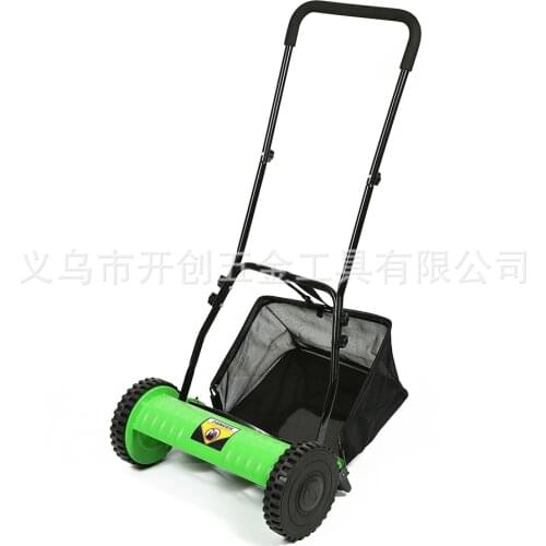 Hand Push No-Power Roller Lawn Mower 12-Inch Family Utility