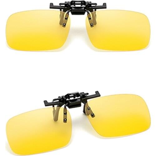 Sunglasses Motorcycle Car Outdoor Goggle Sun Glasses13cm Polarized Clip On Driving Night Vision Lens Anti-UVA Glare