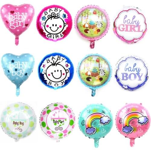 Birthday balloon 18 inch round baby birthday balloon BABY birthday party decoration aluminum foil balloon wholesale