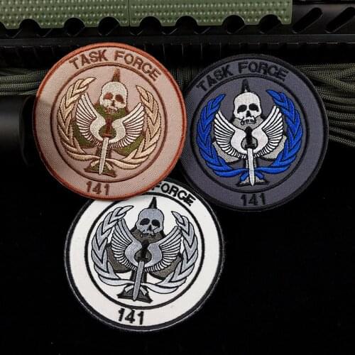 COD141 Task Force Embroidered Velcro Patch Tactk141 Elite SAS Tactical Armband Badge Army Fan Patch