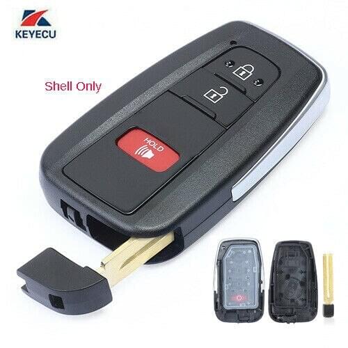 KEYECU Replacement Smart Remote Key Shell Case Fob 3B for Toyota C-HR RAV4 Prius 18-19