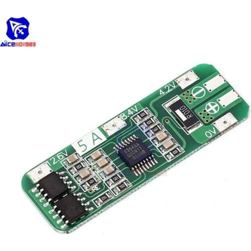Diymore 3S 12.6V 5A 2 MOS 18650 Lithium Battery Protection Board Lipo Li-ion Battery Charge Discharge Protection Module
