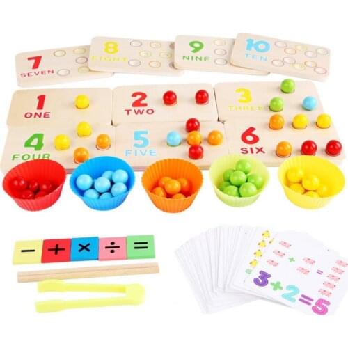 1 Set Beads Toy Fall Resistant Multifunctional Smooth Surface Beads Chopsticks Educational Toy for Children