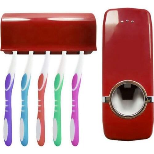 1 pcs Automatic Toothpaste Squeezer Toothpaste Dispenser Toothbrush Holder Wall Suction Wash Set Home Tools Bathroom Accessories