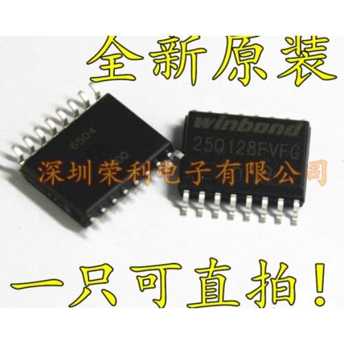 100% New&original W25Q128 W25Q128BVFIG W25Q128BVFG 16MFLASH SOP16 BOM